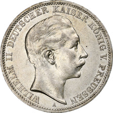 Stati tedeschi, PRUSSIA, Wilhelm II, 3 Mark, 1910, Berlin, Argento, SPL-, KM:527