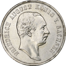 Stati tedeschi, SAXONY-ALBERTINE, Friedrich August III, 3 Mark, 1909