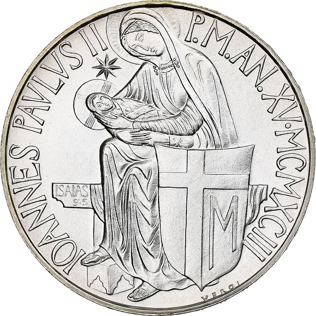 VATICAN CITY, John Paul II, 500 Lire, 1993, Rome, Silver, MS(65-70), KM:243