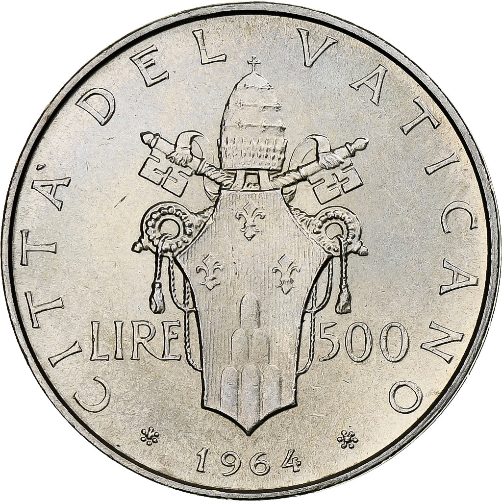 CITTÀ DEL VATICANO, Paul VI, 500 Lire, 1964, Rome, Argento, FDC, KM:83.2