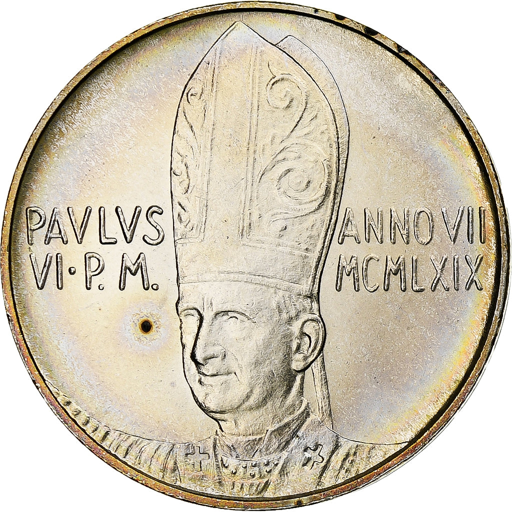 CITTÀ DEL VATICANO, Paul VI, 500 Lire, 1969, Rome, Argento, FDC, KM:115
