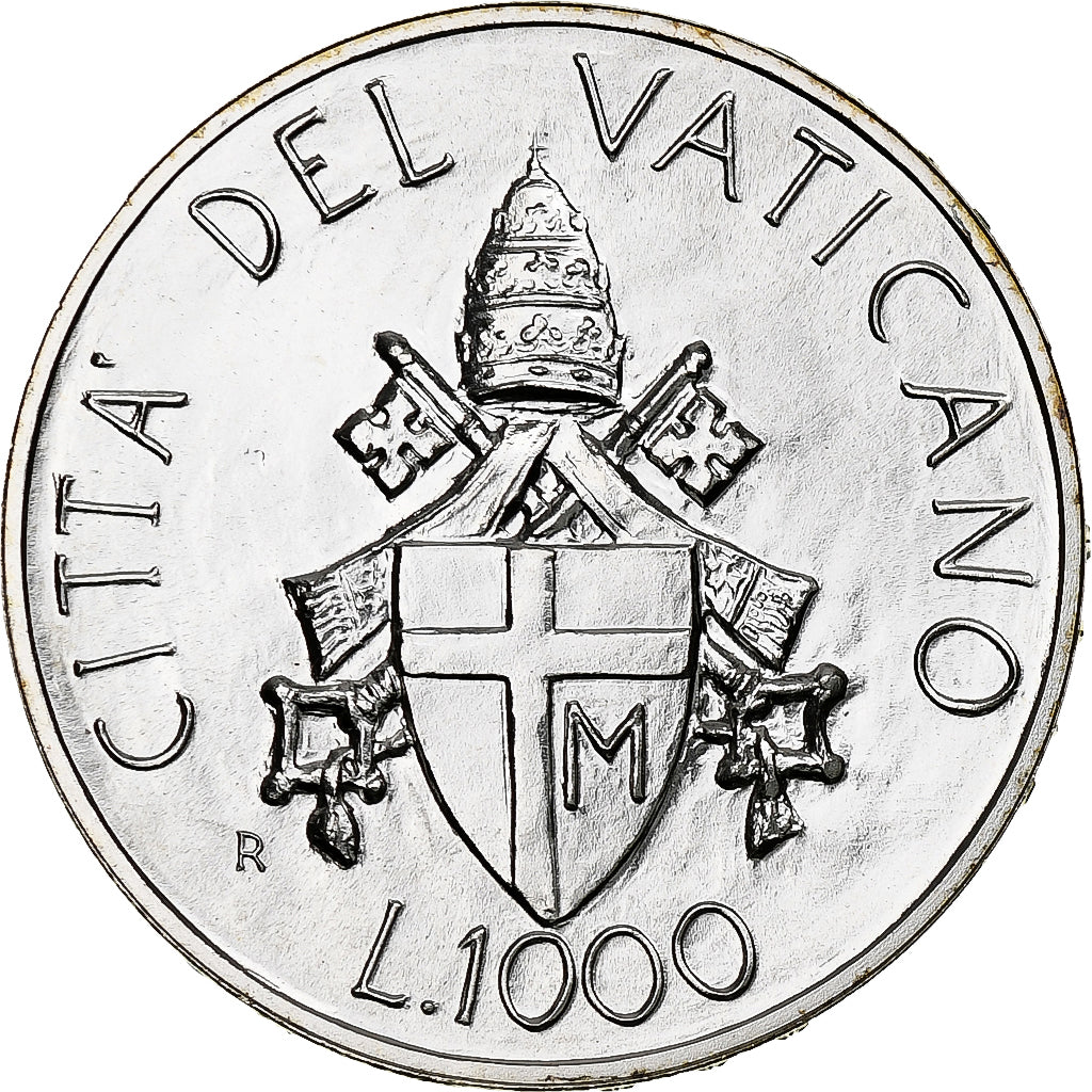 VATICAN CITY, John Paul II, 1000 Lire, 1989, Rome, Silver, MS(65-70), KM:219