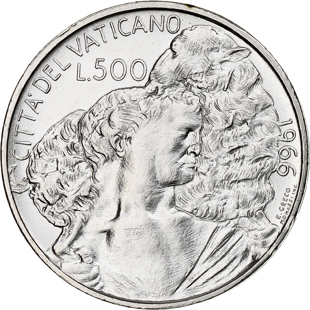 Vatikanstadt, Paul VI, 500 Lire, 1966, Rome, Silber, STGL, KM:91