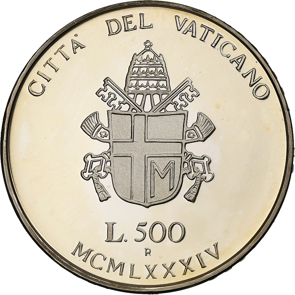 Vatikanstadt, John Paul II, 500 Lire, 1984, Rome, PP, Silber, STGL, KM:184