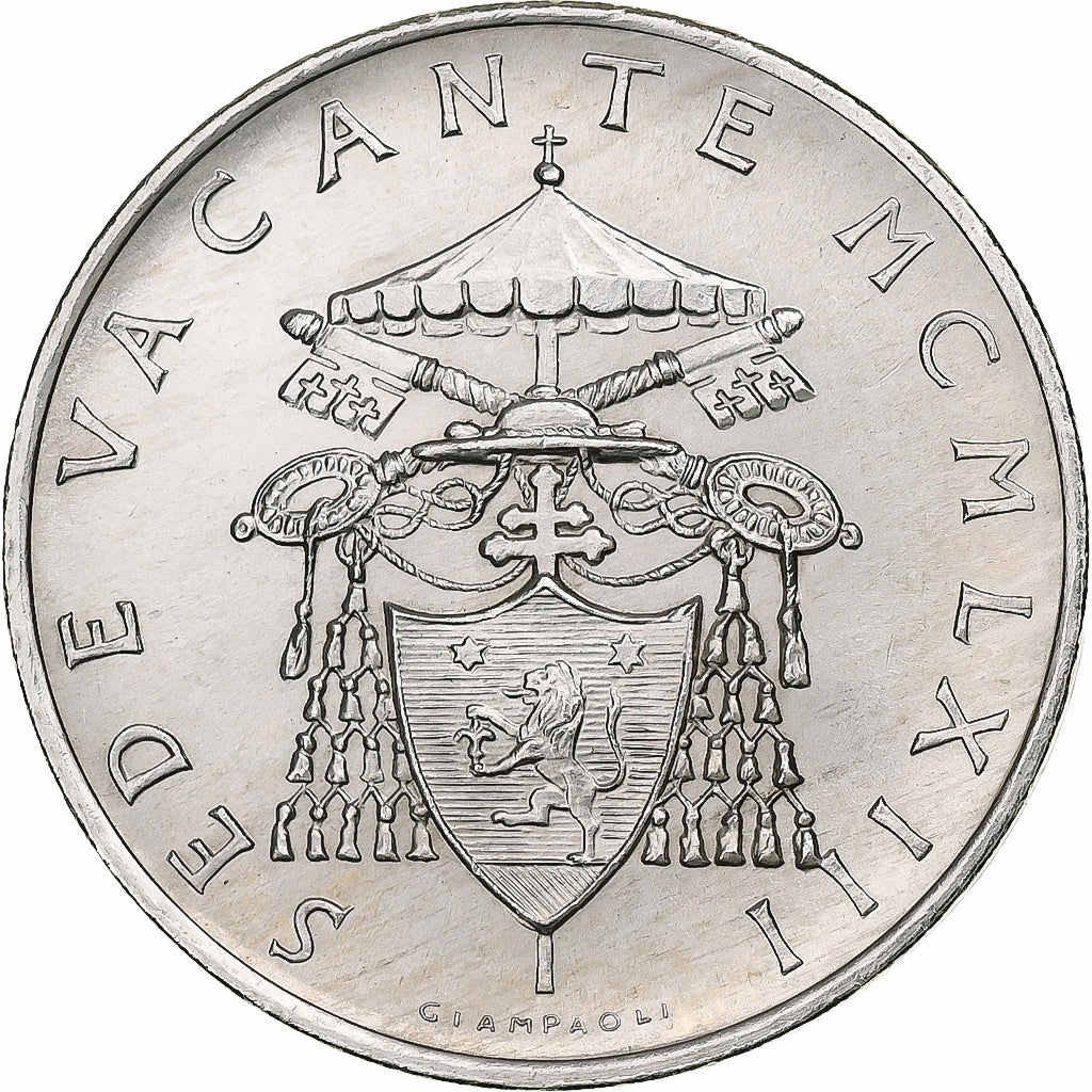 Cité du Vatican, Sede Vacante, 500 Lire, 1963, Rome, Argent, FDC, KM:75