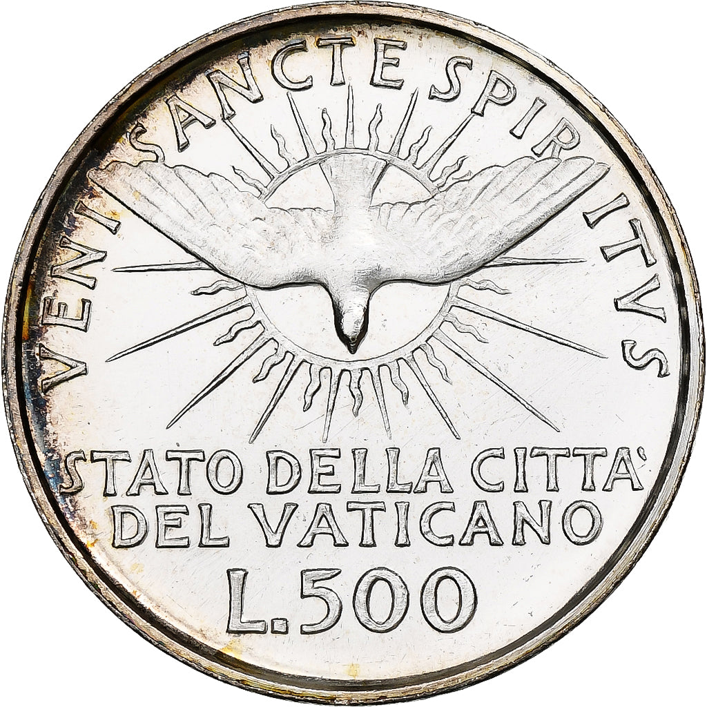 VATICAN CITY, Sede Vacante, 500 Lire, 1963, Rome, Silver, MS(65-70), KM:75