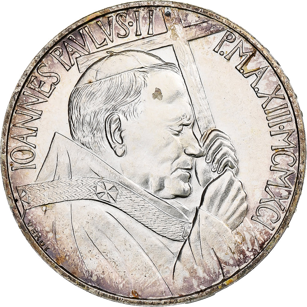 VATICAN CITY, John Paul II, 500 Lire, 1991, Rome, Silver, MS(65-70)
