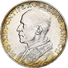 VATICAN CITY, Pius XII, 5 Lire, 1940, Rome, Silver, MS(65-70), KM:28