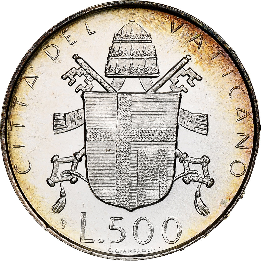 Vatikanstadt, John Paul II, 500 Lire, 1980, Rome, Silber, STGL, KM:148