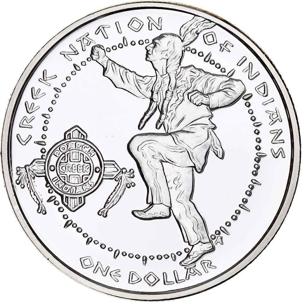 États-Unis, Dollar, Poarch Creek Indians, 2006, BE, Argent, FDC