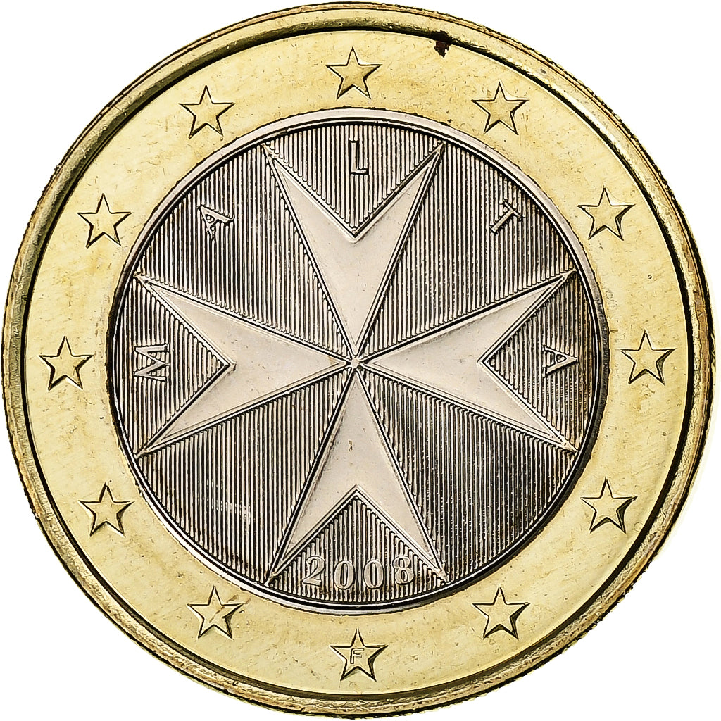 Malta, Euro, 2008, Paris, Bi-Metallic, UNZ, KM:131