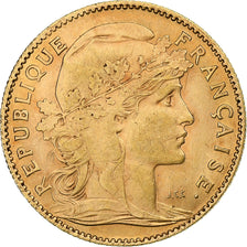 Frankrijk, 10 Francs, Marianne, 1907, Paris, Goud, ZF, Gadoury:1017, KM:846