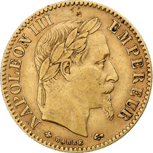 Francja, Napoleon III, 10 Francs, 1868, Paris, Złoto, VF(30-35), Gadoury:1015