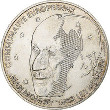 Frankreich, 100 Francs, Jean Monnet, 1992, Silber, VZ, Gadoury:907, KM:1120