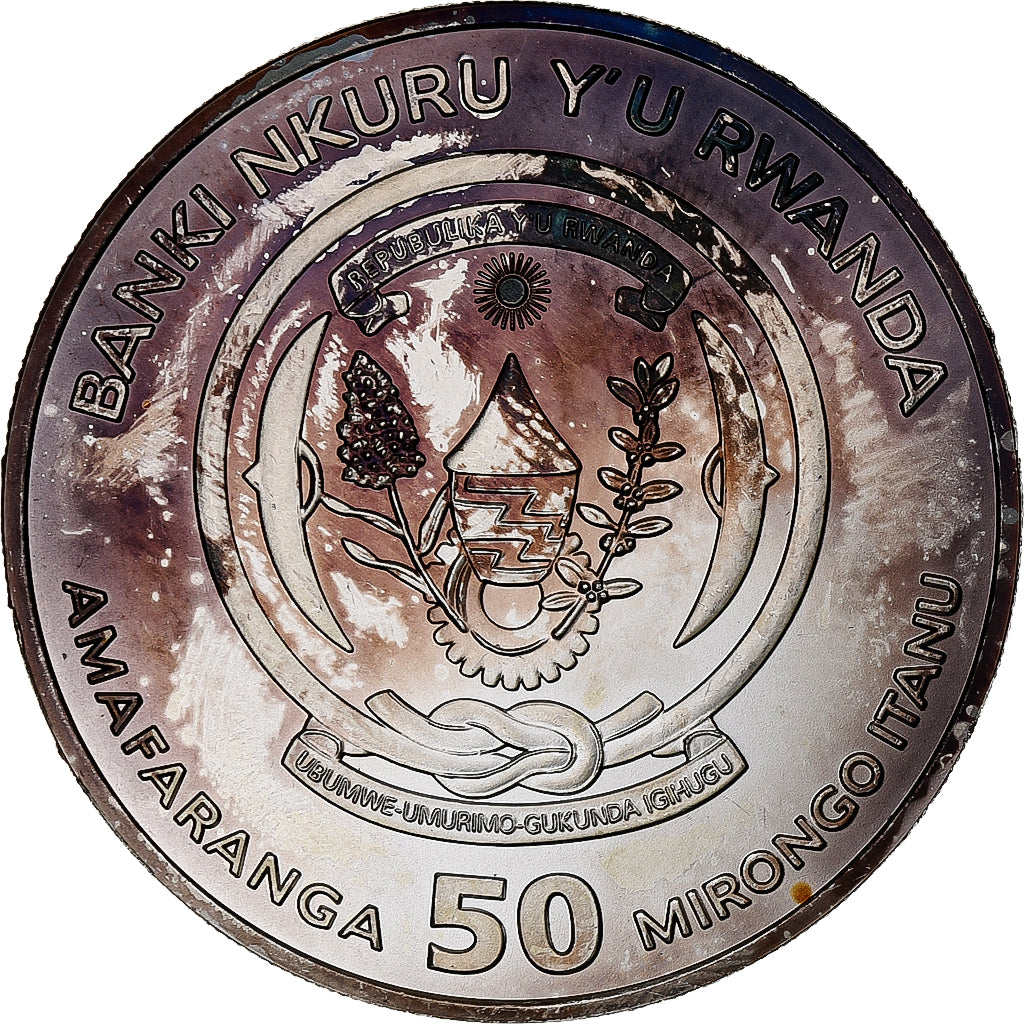 Ruanda, 50 Francs, Zebra, 2011, PP, Silber, VZ+, KM:39