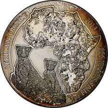 Ruanda, 50 Francs, Cheetah, 2013, PP, Silber, VZ+, KM:38
