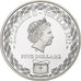 Tokelau, Elizabeth II, 5 Dollars, Papillon, 2012, Proof 1.Oz, Silber, STGL