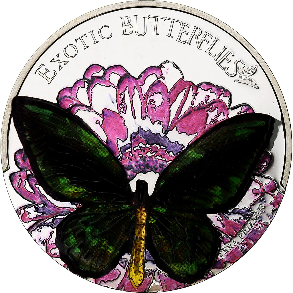 Tokelau, Elizabeth II, 5 Dollars, Papillon, 2012, Proof 1.Oz, Silber, STGL