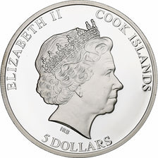 Islas Cook, Elizabeth II, 5 Dollars, Brigitte Bardot, 2013, 1 Oz, Proof, Plata