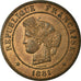 Moneta, Francja, Cérès, 5 Centimes, 1881, Paris, MS(60-62), Bronze