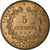 Moneda, Francia, Cérès, 5 Centimes, 1881, Paris, EBC+, Bronce, Gadoury:157a