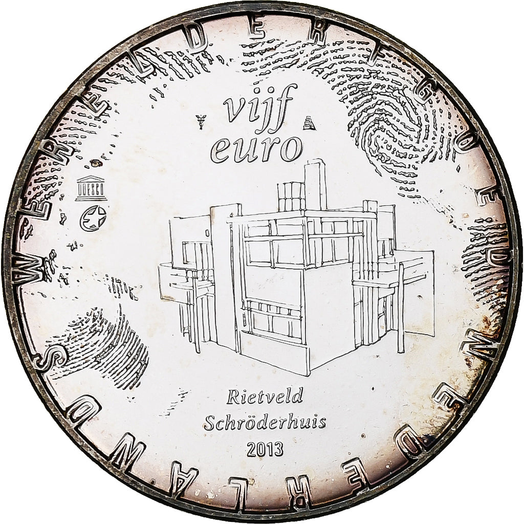 Paesi Bassi, Beatrix, 5 Euro Cent, 2013, Rame placcato argento, SPL-, KM:336