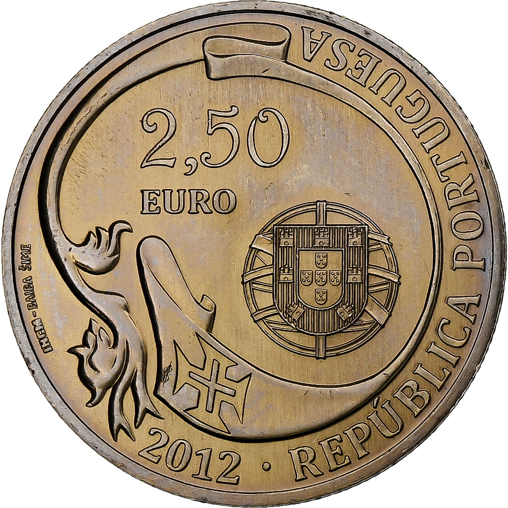Portugal, 2-1/2 Euro, 2012, Copper-nickel, MS(65-70)