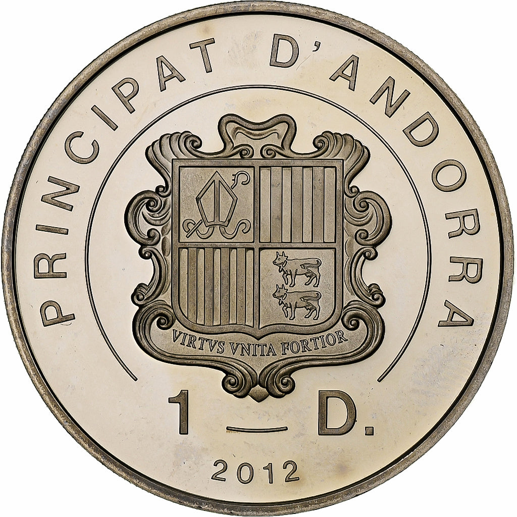 Andorra, Diner, 2012, FDC.colorisée., Copper-nickel, MS(65-70), KM:452
