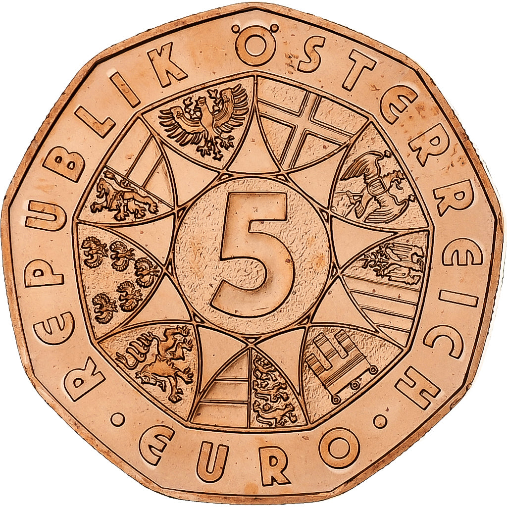 Austria, 5 Euro, 2012, Vienna, Copper, MS(65-70), KM:3216