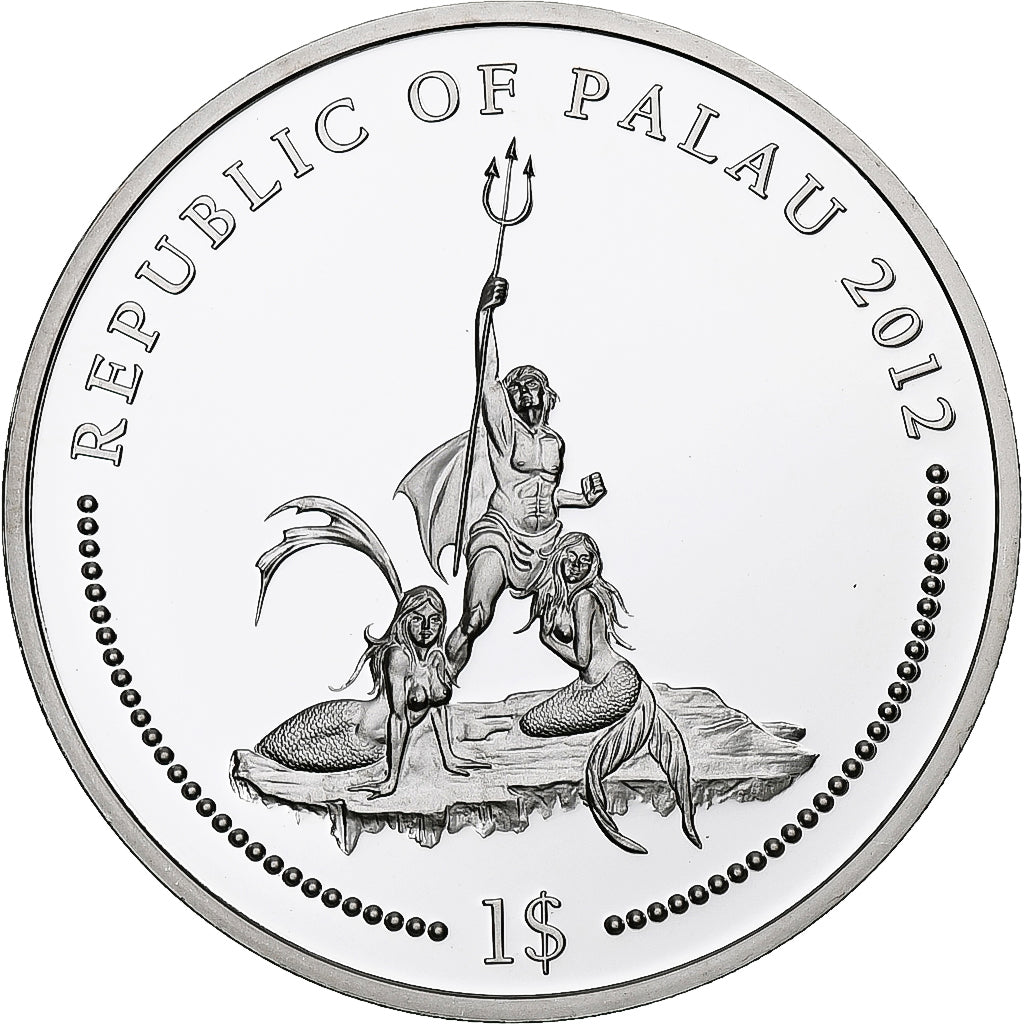Palau, Dollar, Poulpe, 2012, Proof, Copper-nickel, MS(65-70)