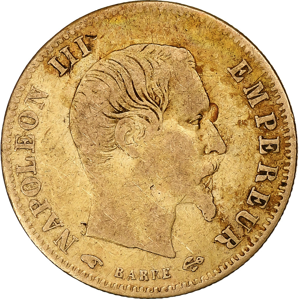 France, Napoleon III, 5 Francs, 1856, Paris, Gold, VF(20-25), Gadoury:1001