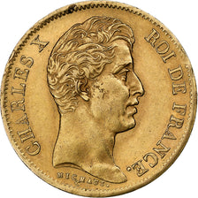 France, 40 Francs, Charles X, 1830, Paris, Gold, EF(40-45), Gadoury:1105