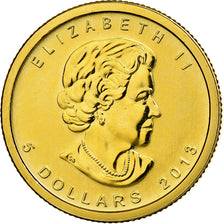 Canada, Elizabeth II, 5 Dollars, 2013, Royal Canadian Mint, 1/10 Oz, Gold