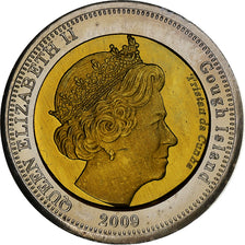 Tristan Da Cunha, Elizabeth II, 25 Pence, 2009, Proof, Bi-Metallic, FDC