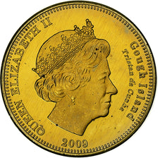 Tristan Da Cunha, Elizabeth II, 20 Pence, 2009, Proof, Aluminum-Bronze, FDC