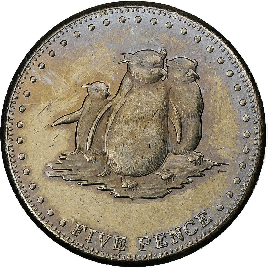 Tristan Da Cunha, Elizabeth II, 5 Pence, 2009, Proof, Copper-nickel, FDC