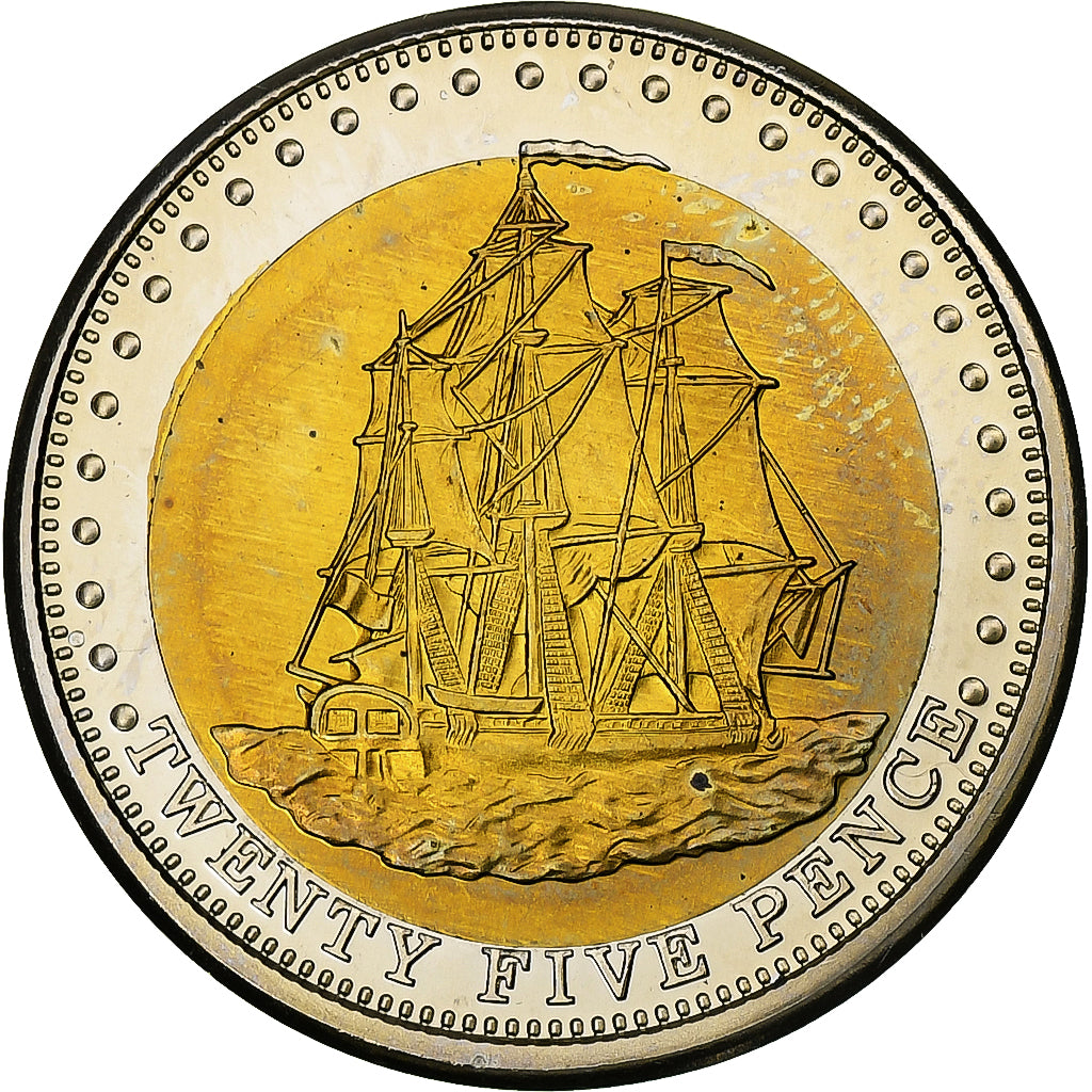Tristan Da Cunha, STOLTENHOFF ISLAND, Elizabeth II, 25 Pence, 2008, Commonwealth