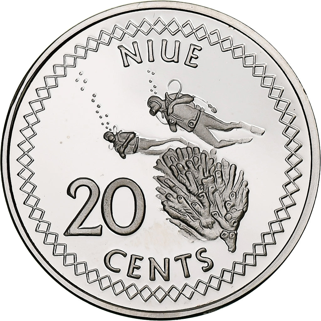 Niue, Elizabeth II, 20 Cents, 2010, Proof, Copper-nickel, MS(65-70)