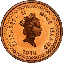 Niue, Elizabeth II, 10 Cents, 2010, Proof, Brass, MS(65-70)