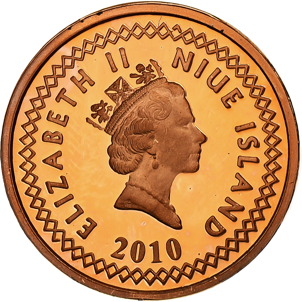Niue, Elizabeth II, 5 Cents, 2010, Proof, Brass, MS(65-70)