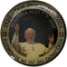 Polonia, ficha, Le Pape Jean-Paul II, 1990, Rame-nichel, Colorized, FDC