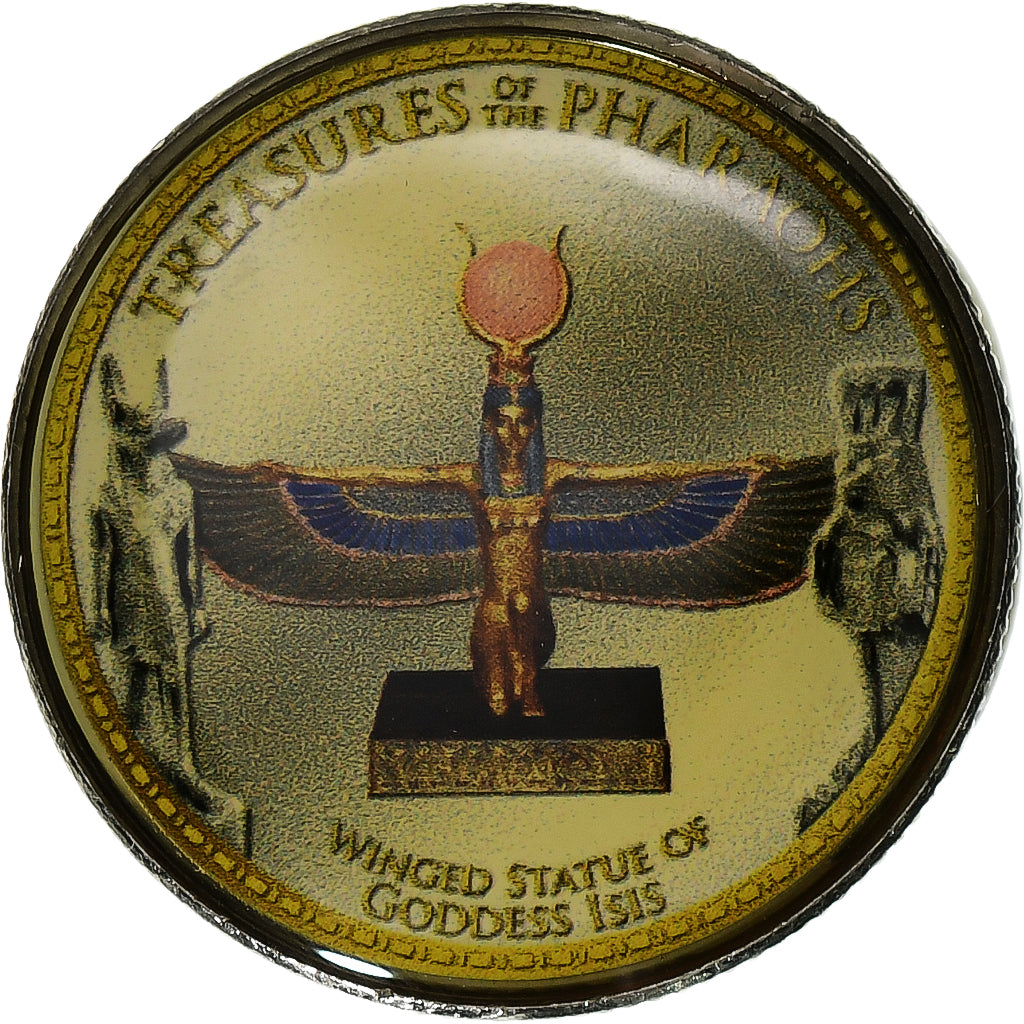 Egipto, zeton, Trésors d'Egypte, Isis, 2007/AH1428, Cobre - níquel, Colorized