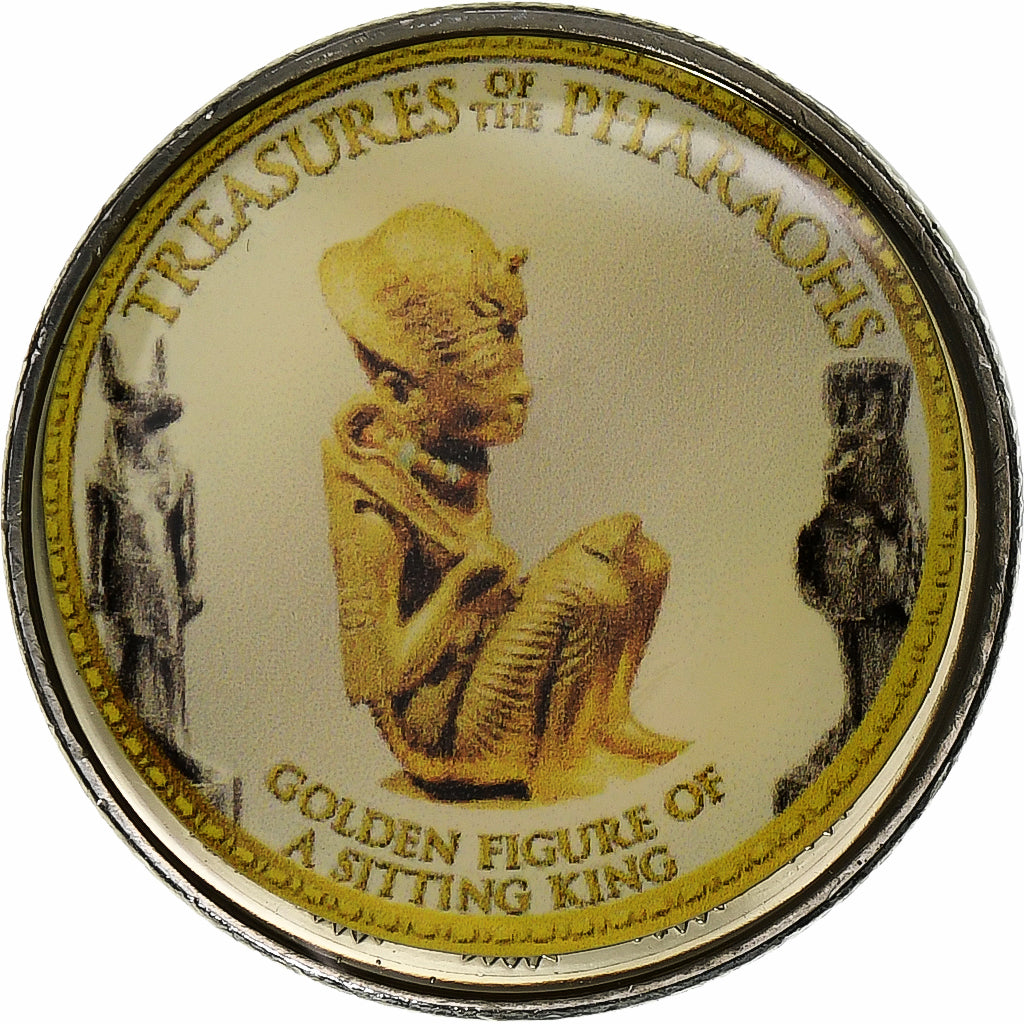 Ägypten, betaalpenning, Trésors des Pharaons, Golden Figure of A Sitting King