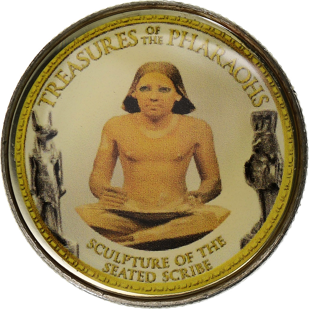 Ägypten, betaalpenning, Trésors des Pharaons, Sculture of The Seated Scribe