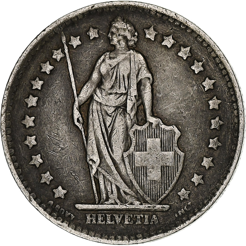 Schweiz, Franc, 1945, Bern, Silber, SS, KM:24