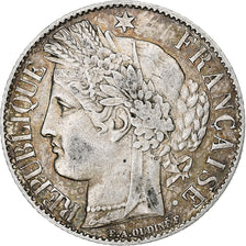 France, Franc, Cérès, 1887, Paris, Silver, AU(50-53), Gadoury:465a, KM:822.1