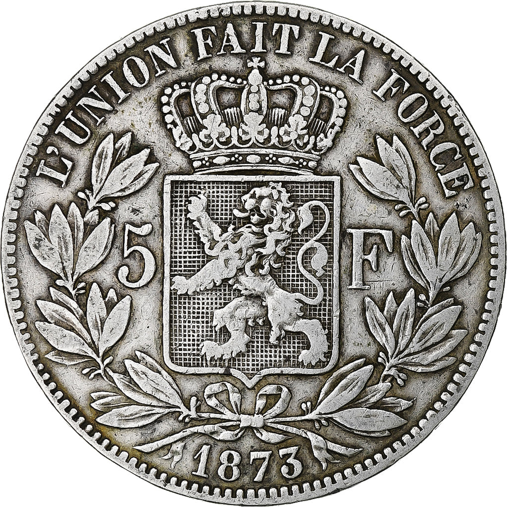 Belgium, Leopold II, 5 Francs, 5 Frank, 1873, Silver, VF(30-35), KM:24