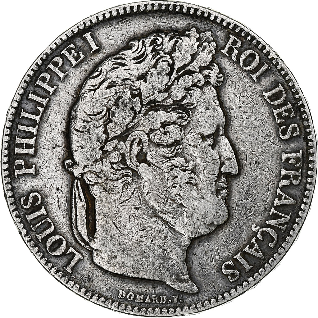 France, 5 Francs, Louis-Philippe, 1833, Paris, Silver, VF(30-35), Gadoury:678