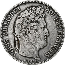 France, 5 Francs, Louis-Philippe, 1833, Paris, Silver, VF(30-35), Gadoury:678