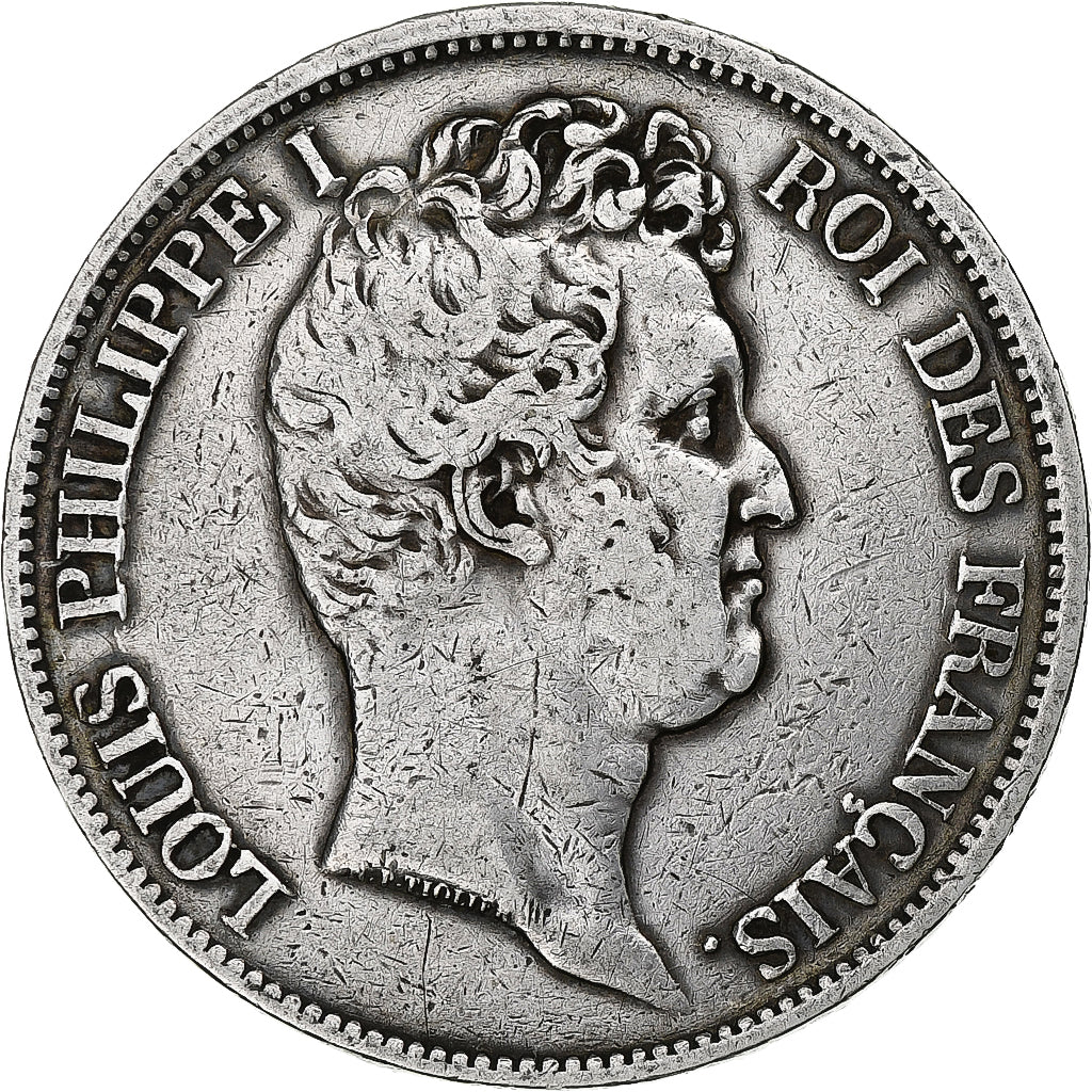Francia, 5 Francs, Louis-Philippe, 1830, Paris, Argento, MB, Gadoury:676a